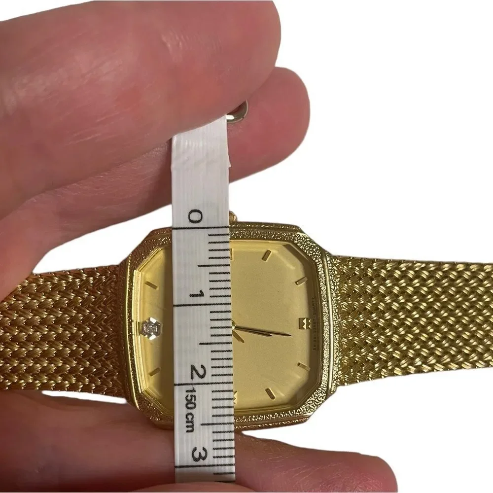 Vintage BULOVA QUARTZ 1985 DIAMOND MENS WRISTWATCH‎